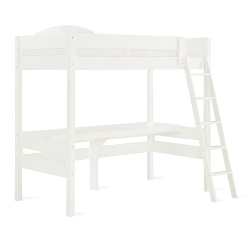 Isabelle & Max™ Everiz Twin Solid Wood Loft Bed with BuiltinDesk by